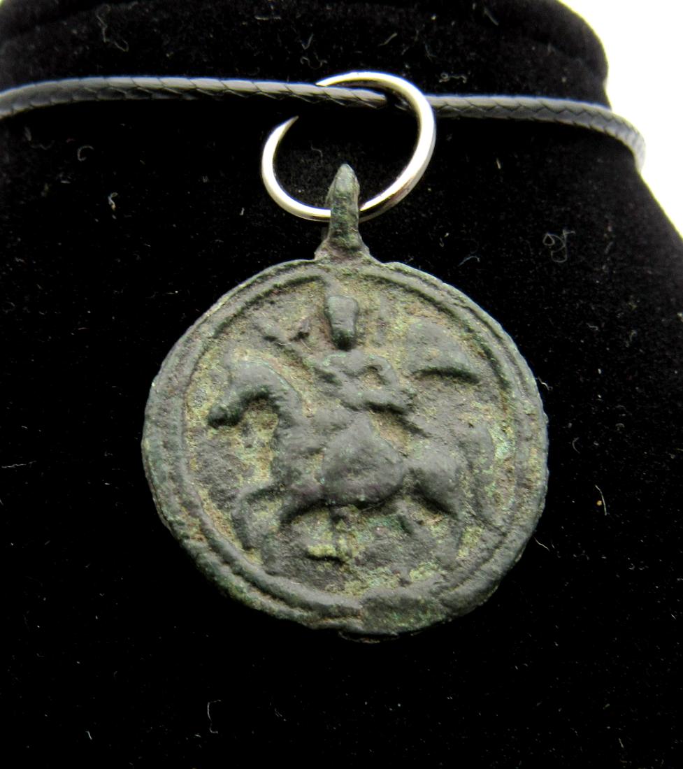 12th Century AD Lifetime Money Back Guarantee Rare Ancient Saint Michael the Archangel Pendant